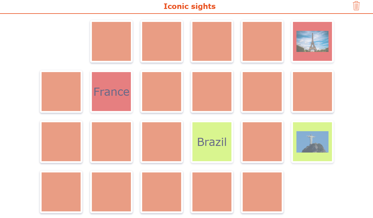 Finished BookWidgets exercise ready for classroom use