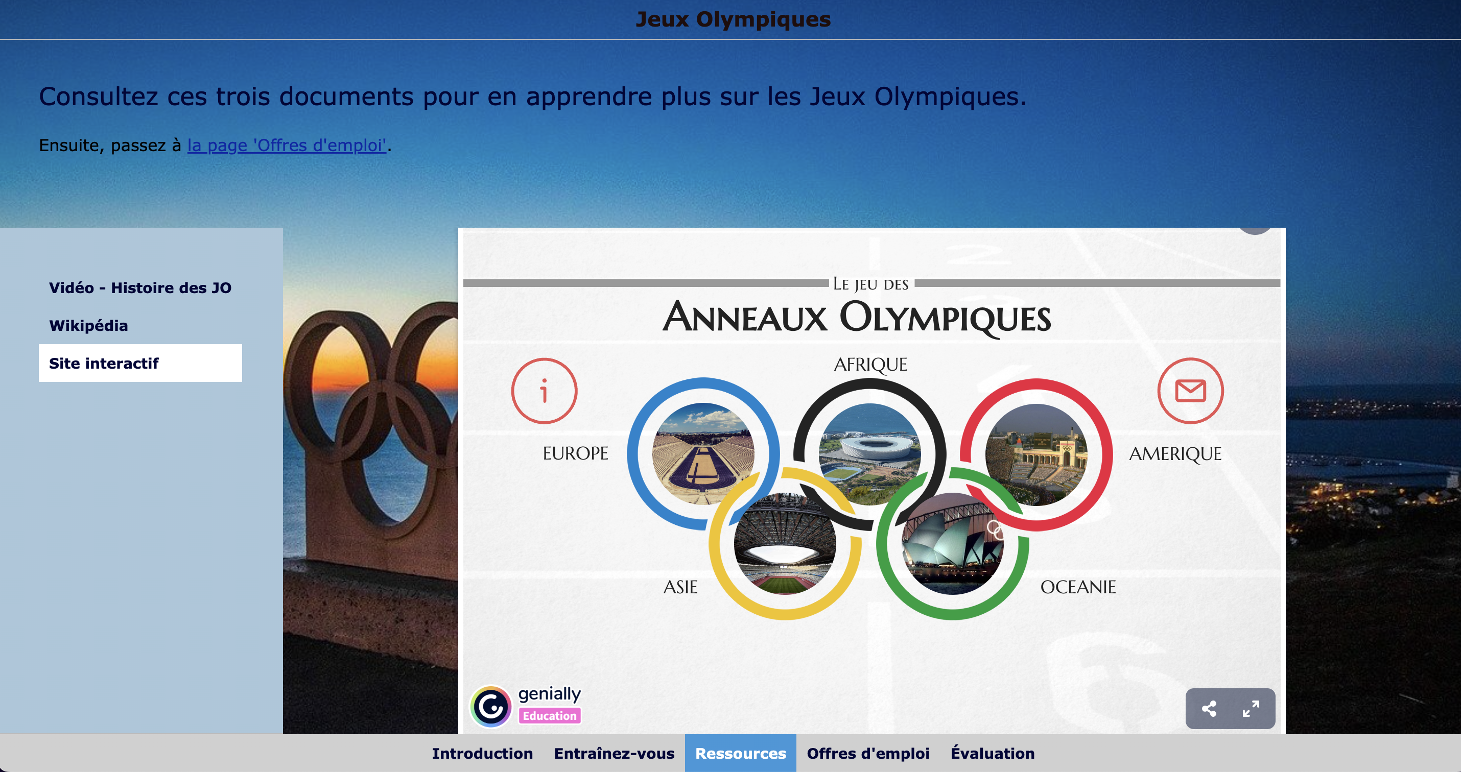 Edtech App Smash BookWidgets Genially Webquest Olympic games