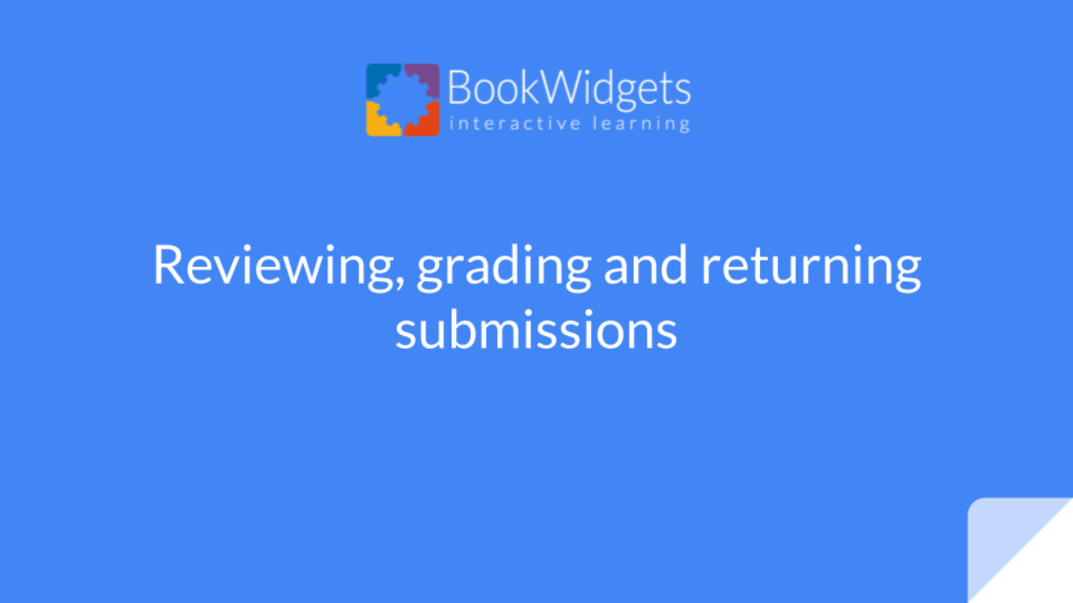 Tutorial How to Review Student Work in BookWidgets
