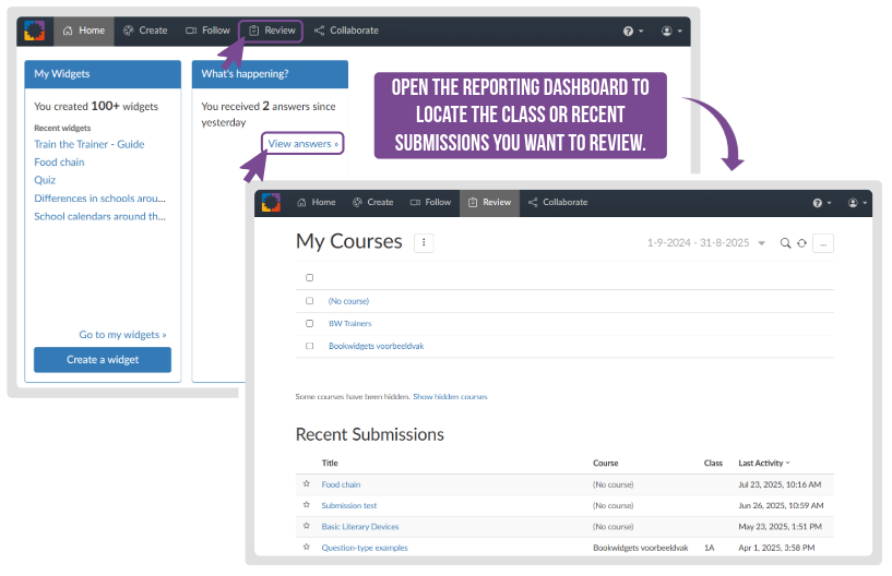 Step 1 Open the Reporting Dashboard