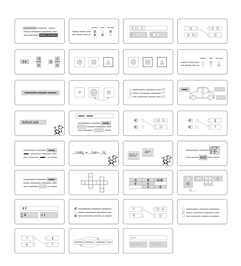 Auto-graded question types