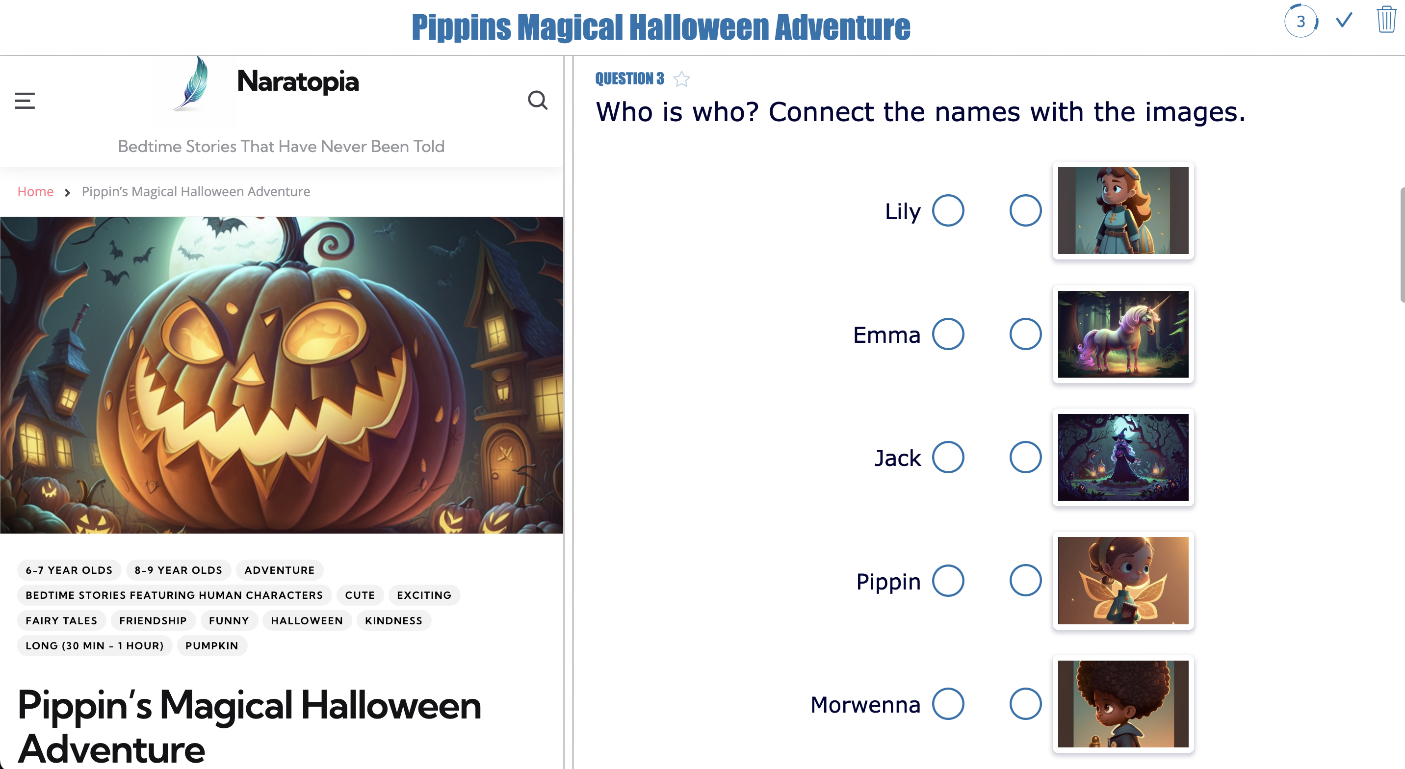 Comprehensive reading digital lesson