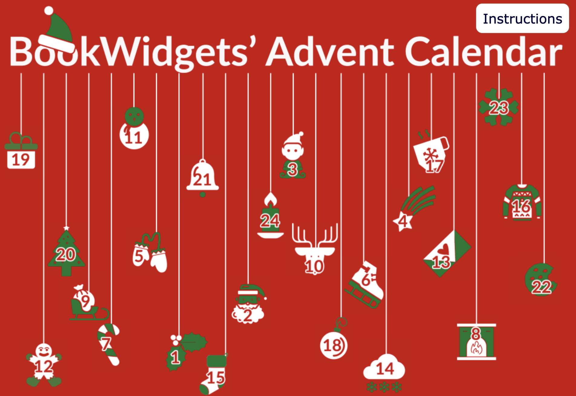 Christmas Advent Calendar 2025 - Themed lesson plan for teaching about holidays