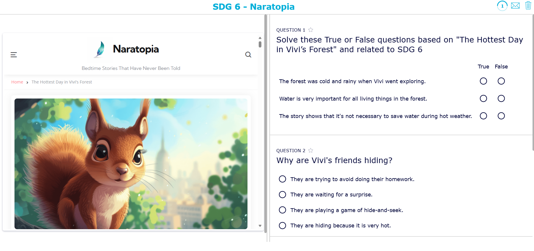 SDG 6 Gender The Hottest Day In Vivi’s Forest