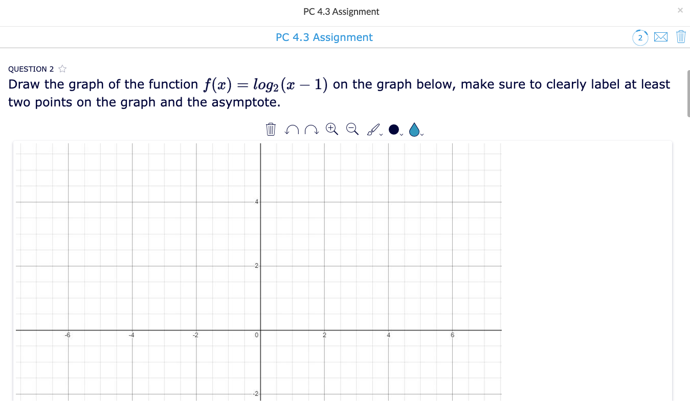 Worksheet widget for graphing functions with Whiteboard question – Greg Carpenter