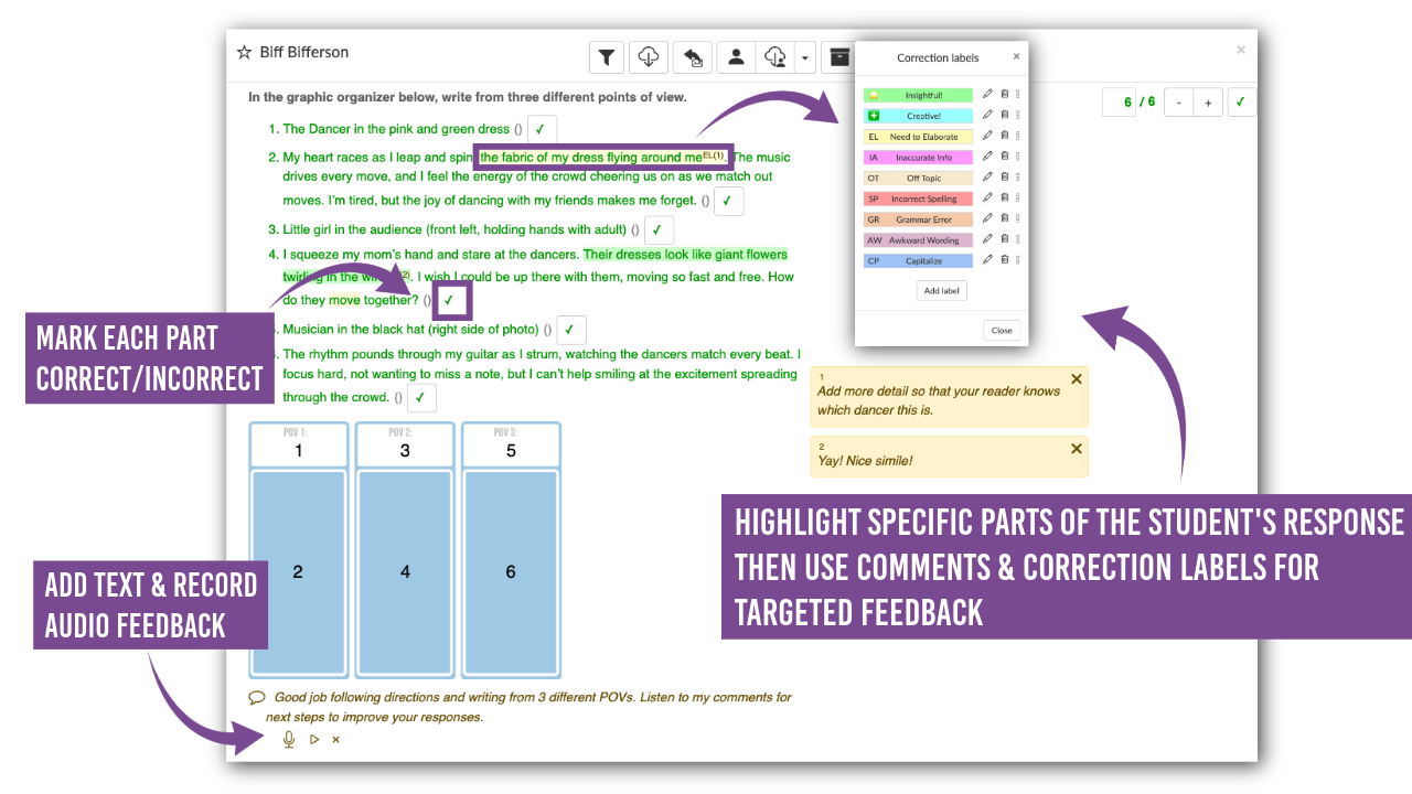 How to Provide Feedback on 3x POV EduProtocol Writing Task
