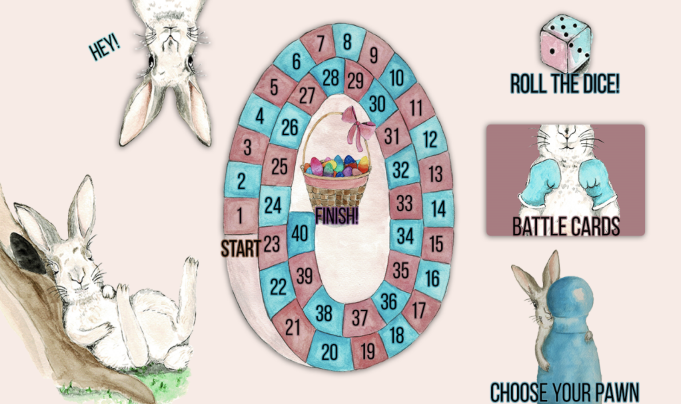 Digital Easter Game Board classroom activity - Themed lesson plan for teaching about holidays