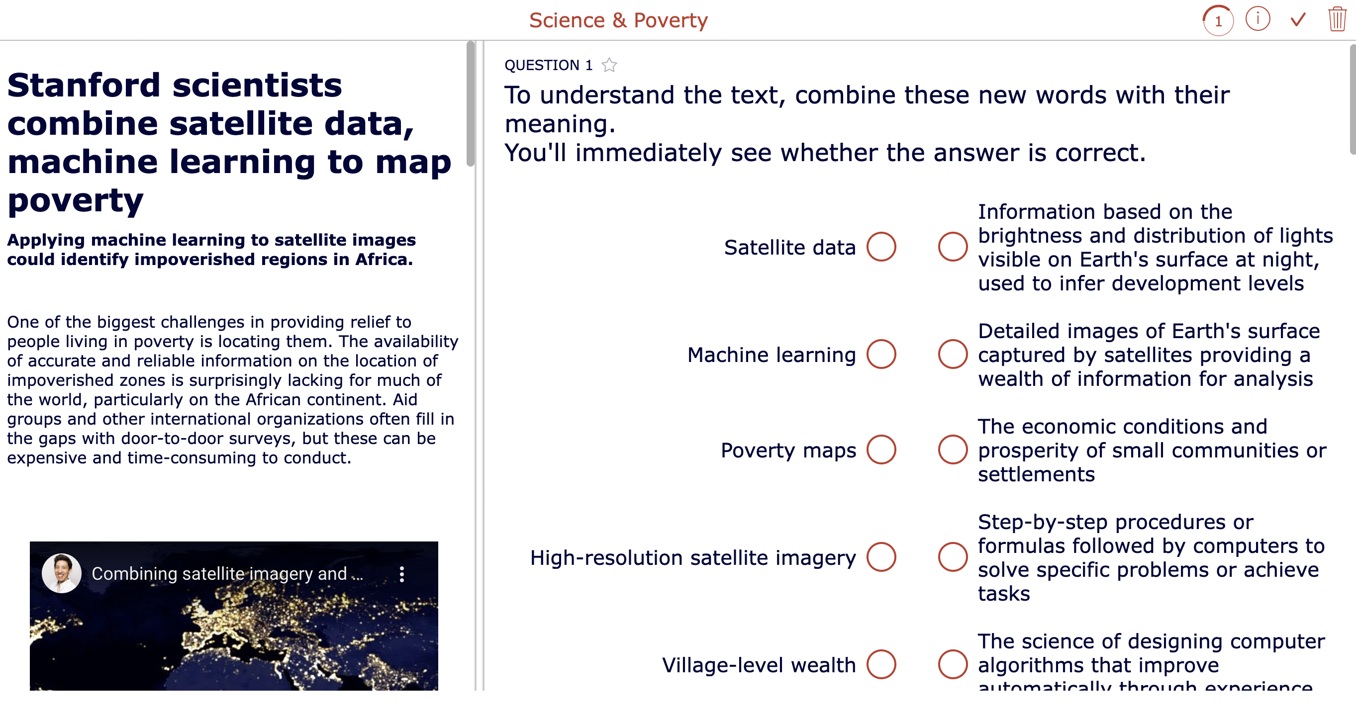 Science & Poverty Lesson SDG 1
