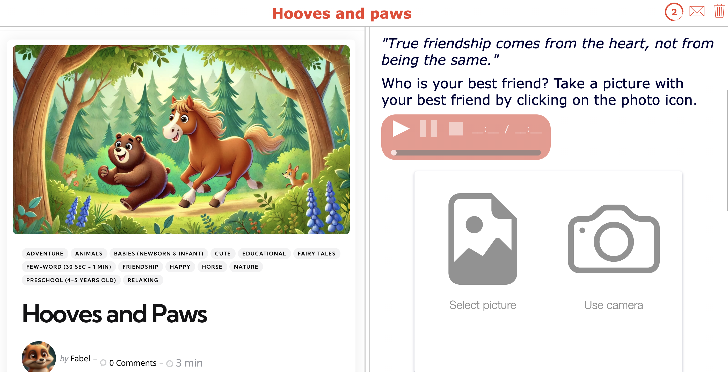 Hooves and paws - complete lesson plan for SDG 5 - Preschool