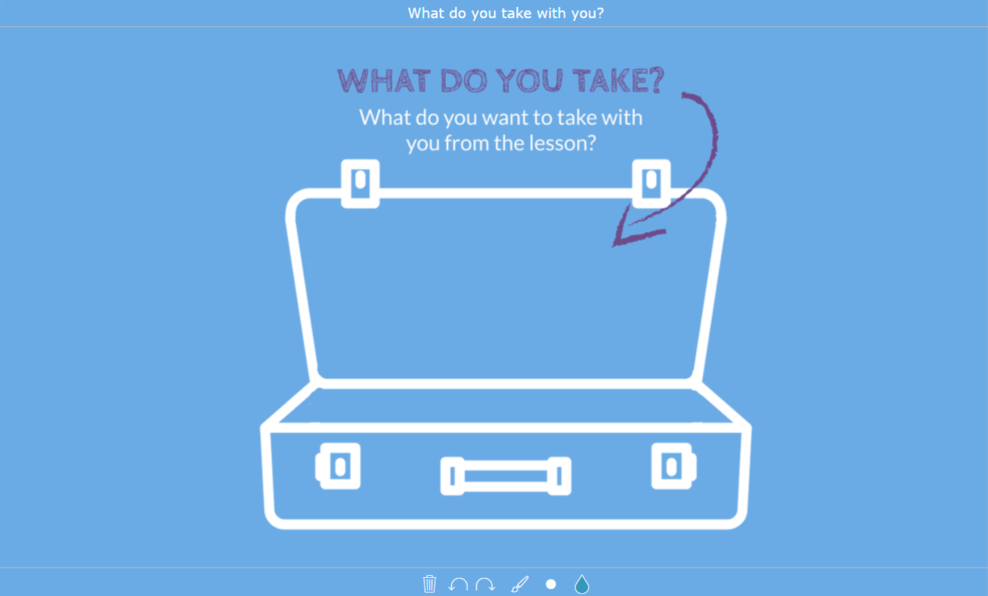 digital exit ticket - Suitcase