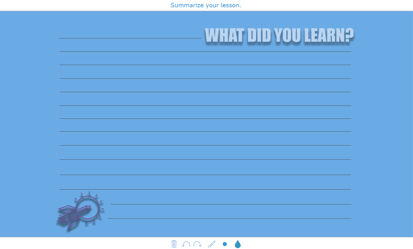 digital exit ticket - Lesson summary