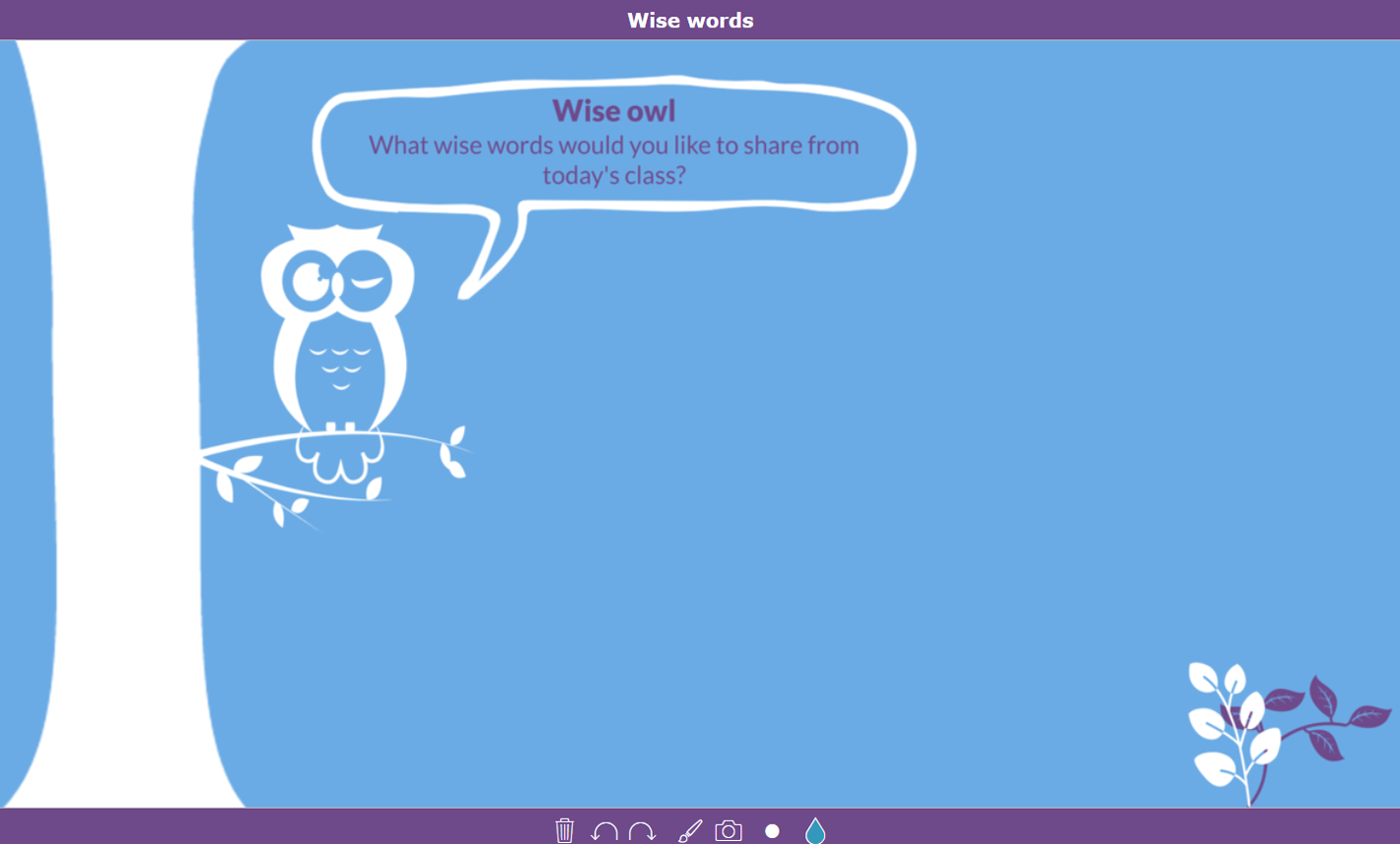 digital exit ticket - Wise words