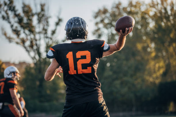 Quarterback throwing the football 